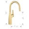 Blanco Rivana Bar 1.5 GPM, Satin Gold 442986 - alternate 6