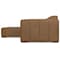 Homeroots 122" Brown Leather Modular Sofa 641017 - alternate 4