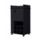 Homeroots Black Rolling Bar Cart With Wine Storage 535110 - alternate 3