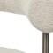 Homeroots Set of Two Light Gray and Gunmetal Boucle and Stainless Steel Open Back Dining Arm Chairs, 2PK 719096 - alternate 5