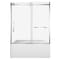 Kingston Brass 60" Acrylic Anti-Skid Alcove Right-Hand Drain Tub with Left Sliding Tub Door, White/Polished Chrome KVTAM6032R22D1 - alternate 1
