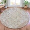 Homeroots 8' Taupe And Ivory Round Patchwork Washable Indoor Outdoor Area Rug 631439 - alternate 3