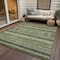 Homeroots 5' X 8' Olive Green And Artichoke Green Southwestern Washable Indoor Outdoor Area Rug 582837 - alternate 5