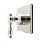 Kingston Brass Single-Handle Six-Way Diverter Valve with Square Trim Kit, Polished Nickel KS4046TAL - alternate 1