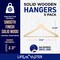 Lifemaster Wooden Hangers, Swivel Hook, Non-Slip, Pants Bar, Holds 10 lbs, Natural, 5PK LMHNWD5 - alternate 7