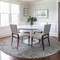 Homeroots 8' Silver Round Floral Medallion Washable Indoor Outdoor Area Rug 607940 - alternate 4