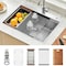 Vevor 33" Kitchen Sink Top Mount Single Bowl Drop-In Basin Stainless Steel Bar T332209RS1 - alternate 1