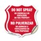 Signmission Bilingual No Spray Shield Sign Do Not Sp, 18 inch X 18 inch, Vinyl Decal, 2PK SHI-D-2PACK-18-366 - alternate 1