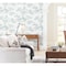 York Wallcoverings Lunaria Silhouette White and Cloud Blue Wallpaper Sample BL1802SAM - alternate 3