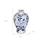 Homeroots 10" Blue And White Floral Round Porcelain Table Vase 565442 - alternate 6