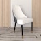 Leisuremod Allure Modern Dining Chair In Black Fabric and Oak Wood Legs, 2PK AC49WBL2 - alternate 6