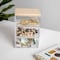 Martha Stewart Brody Clear Plastic Storage Organizer Bins W/Light Natural Paulownia Wood Lid, Small, 3.75x3in, 3PK BE-PB4517-3WD-CL-NT-MS - alternate 5