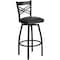 Flash Furniture Swivel Batstool, X Back, Black Seat XU-6F8B-XSWVL-BLKV-GG - alternate 1