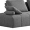 Homeroots Gray Polyester Modular L Shaped Two Piece Sofa and Chaise Sectional And Toss Pillows 473566 - alternate 2