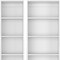 Homeroots Set of Two White Wood Five Tier Modular Bookcase, 2PK 546613 - alternate 3