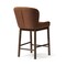 Homeroots 26" Brown Fabric and Solid Wood Counter Height Bar Chair 632482 - alternate 5
