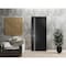 Sartodoors Modern Solid Interior Door with Handle, Planum 0310 Black Matte and Aluminum Strips, Single Regural PLANUM0310ID-BLK-3696 - alternate 1