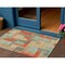 Homeroots 3' X 5' Sage Gray And Orange Geometric Washable Indoor Outdoor Area Rug 613229 - alternate 1