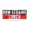 Signmission Now Serving Lunch, 24 Inch x 72 Inch, Vinyl Banner B-72-30765 - alternate 1