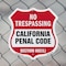 Signmission California No Trespassing Shield Sign Ca, 6 inch X 6 inch, Plastic Sign, 2PK SHI-P-2PACK-6-368 - alternate 3