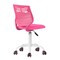 Homeroots Fuchsia and White Adjustable Height Swivel Rolling Office Chair 719300 - alternate 4