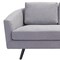 Homeroots 79" Gray Polyester Sofa With Black Legs 396462 - alternate 4