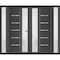 Vdomdoors Front Exterior Prehung Metal-Plastic Double Doors / MANUX 8088 Antracite / 2 Sidelites Exterior Win MANUX8088DEXD-ANT-RH-W14+72+14xH80 - alternate 1