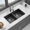 Wrightmaster 33 in. Undermount 50/50 Double Bowl Granite Composite Kitchen Sink with Accessories ZOR-P197759 - alternate 4