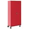 Sandusky Lee Heavy Duty Mobile Welded Steel Wardrobe Cabinet, 36x24x72, Red TAWR362472-01 - alternate 5