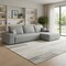 Homeroots 107" Gray Corduroy Modular Compression Foam Sofa With Toss Pillows 712961 - alternate 2