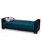 Homeroots 87" Blue Microfiber Sleeper Sofa And Toss Pillows With Brown Legs 607090 - alternate 5