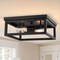 Vaxcel Pratt 2-Light Cage Flush Mount Ceiling Light, Matte Black, Industrial Farmhouse, 13-In. C0362 - alternate 2