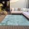 Homeroots 9' X 12' Blue And Ivory Abstract Washable Indoor Outdoor Area Rug 602747 - alternate 4