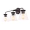 Jonathan Y Kondo 27" 3-Light Modern Farmhouse Iron LED Vanity, Oil Rubbed Bronze/Clear JYL9908A - alternate 6