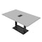 Skutchi Designs Rectangle Conference Table With Power, 36 in W, 72 in L, Grey HAR-REC-36X72-DOU.BK-U779-EBLK - alternate 1