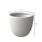 Leisuremod Dahlia Tapered Round Fiberstone & MgO Clay Planter with Cover, Weather-Resistant DP14W - alternate 3