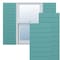 Ekena Millwork True Fit PVC Horizontal Slat Modern Style Fixed Mount Shutters, Pure Turquoise, 18W x 44H, PR TFP001HZ18X044PT - alternate 1