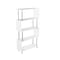 Homeroots 61" White Manufactured Wood Squiggle Four Tier Etagere Bookcase 490168 - alternate 1