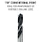 Drill America 3/4" Reduced Shank HSS Drill Bit 1/2" 3-Flat Shank, D/A3F Series D/A3F3/4 - alternate 4