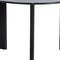 Homeroots 42" Black Solid Wood Mirrored Double Pedestal Base Round Top Dining Table 712151 - alternate 3