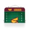 Picnic Time Family Of Brands Washington Commanders - Concert Table - Gray 843-00-141-374-2 - alternate 2