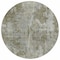 Homeroots 8' Round Green Round Abstract Washable Non Skid Indoor Outdoor Area Rug 564229 - alternate 5