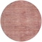 Homeroots 8' Terra Cotta And Salmon Round Aztec Washable Indoor Outdoor Area Rug 615580 - alternate 3