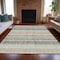 Homeroots 5' X 8' Black And Silver Striped Washable Indoor Outdoor Area Rug 632198 - alternate 3
