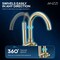 Anzzi Coral Series 2-Handle Freestanding Tub Faucet with 60 in. Euro-Grip Hand Sprayer in Satin Brass FS-AZ0047SB - alternate 6