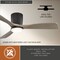 Vaxcel Maplewood, 52 in, Black Flush Mount Ceiling Fan, Oak Blades, LED, Remote, DC F0136 - alternate 4