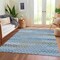 Homeroots 8' X 10' Denim Blue Gray And Ivory Floral Washable Indoor Outdoor Area Rug 617497 - alternate 4