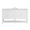 James Martin Vanities Breckenridge 60 in. Single Vanity, Bright White, w/ 3 CM Eternal Jasmine Pearl Quartz Top 330-V60S-BW-3EJP - alternate 1