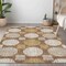 Homeroots 8' X 10' Brown Beige And Ivory Geometric Washable Indoor Outdoor Area Rug 593621 - alternate 4