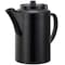 Service Ideas Plastic Teapot with Tethered Lid, Double Wall, 16 Ounce, Black TST612BL - alternate 1